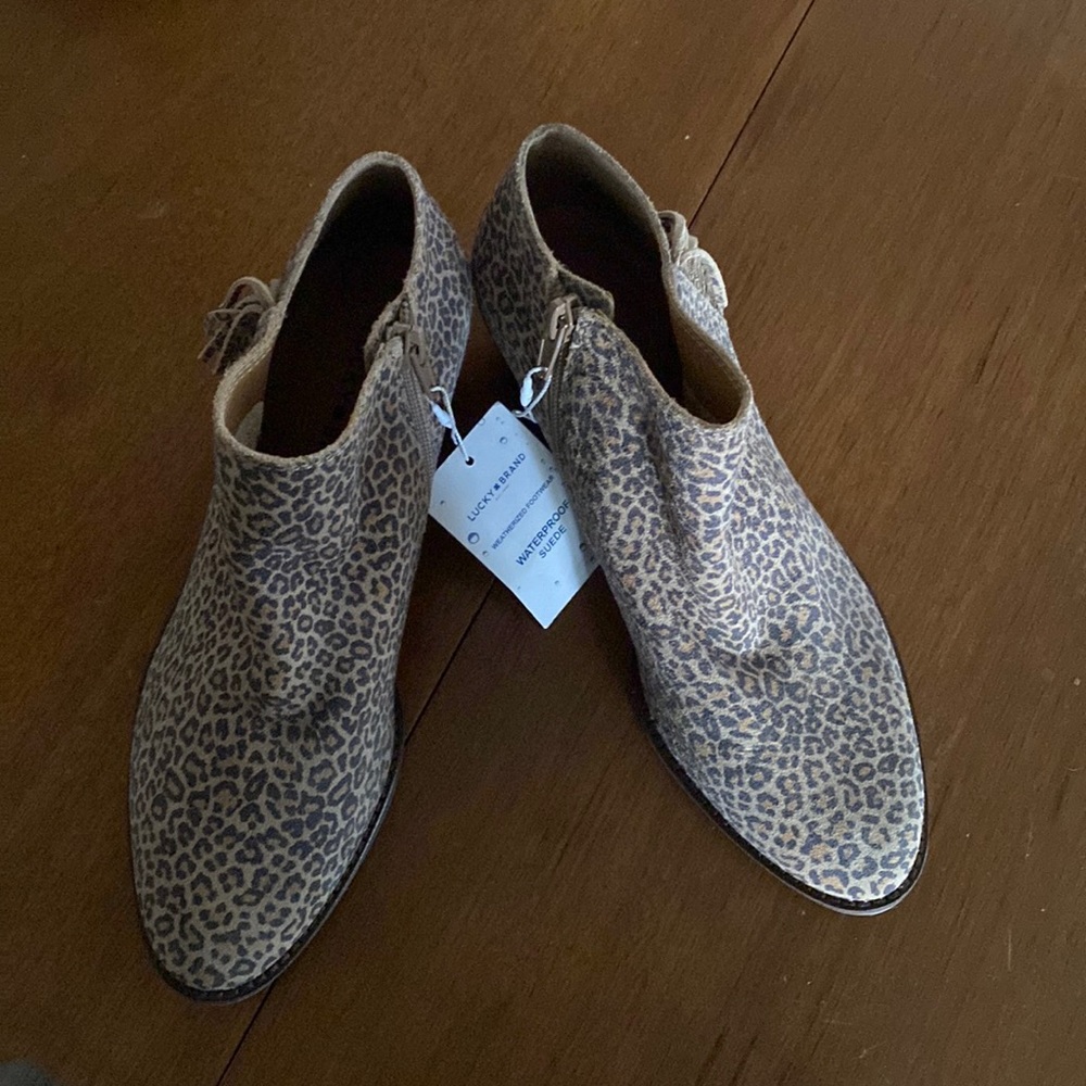 Lucky Brand Cheetah Ankle Boots
